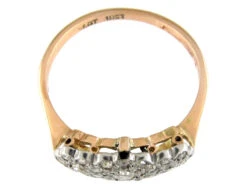 Diamond Triple Cluster 18ct Gold Edwardian Ring 9 Diamond Triple Cluster 18ct Gold Edwardian Ring -Antique Jewellery Company 127g