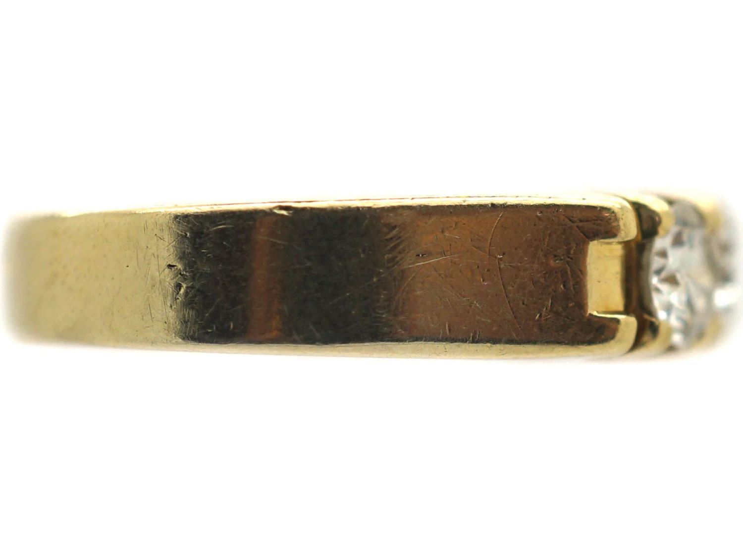 French 18ct Gold & Diamond Three Stone Ring 7 French 18ct Gold & Diamond Three Stone Ring - Image 5