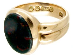 Victorian 15ct Gold & Bloodstone Signet Ring 11 Victorian 15ct Gold & Bloodstone Signet Ring -Antique Jewellery Company 12a1