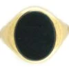 18ct Gold Bloodstone Uncarved Signet Ring 2 18ct Gold Bloodstone Uncarved Signet Ring -Antique Jewellery Company 12a1254254960 314