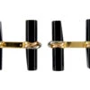 Gold & Onyx Baton Bar Cufflinks By Cartier -Antique Jewellery Company 12b