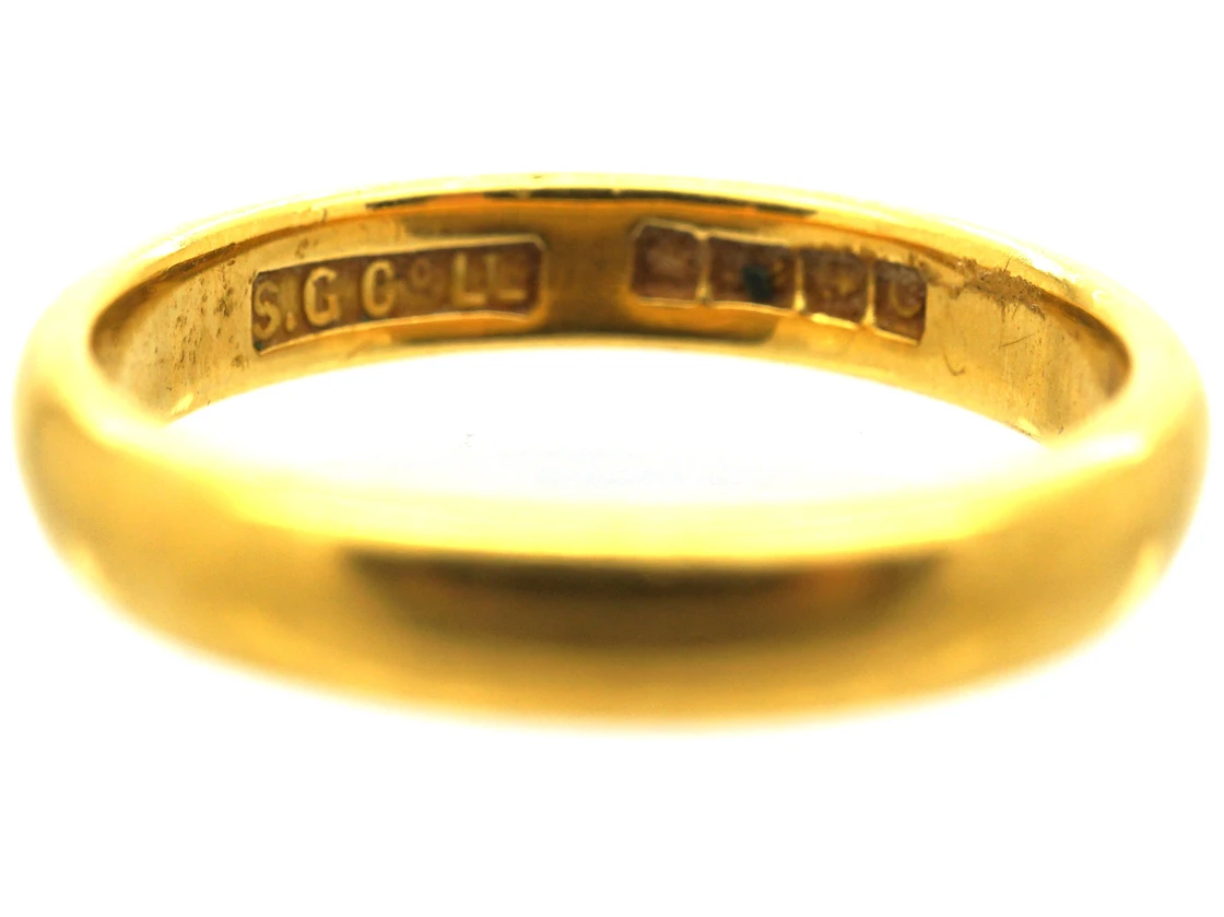 Edwardian 22ct Gold Wedding Band 6 Edwardian 22ct Gold Wedding Band - Image 4