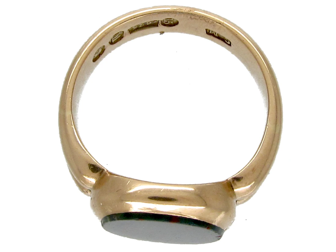 Victorian 15ct Gold & Bloodstone Signet Ring 6 Victorian 15ct Gold & Bloodstone Signet Ring - Image 4