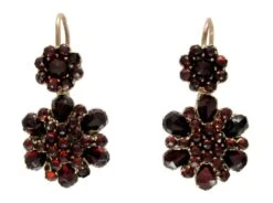 Bohemian Garnet Drop Earrings