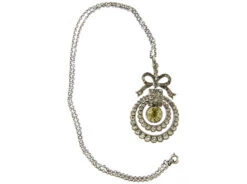 Edwardian Silver Bow Pendant 6 Edwardian Silver Bow Pendant -Antique Jewellery Company 13a1296727890 757