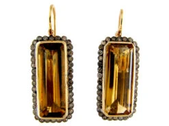 Citrine & Diamond Earrings