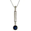Art Deco Sapphire Diamond Pendant 2 Art Deco Sapphire Diamond Pendant -Antique Jewellery Company 13b1263593334 655