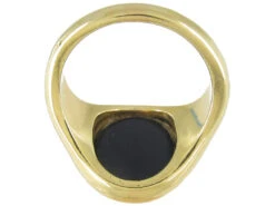 Victorian Onyx & 14ct Gold Signet Ring -Antique Jewellery Company 13c 1
