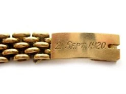 Early 20th Century 15ct Gold Plain & Decorated Bracelet By Deakin & Francis 7 Early 20th Century 15ct Gold Plain & Decorated Bracelet By Deakin & Francis -Antique Jewellery Company 13c