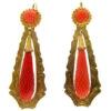 Coral Regency Drop Earrings