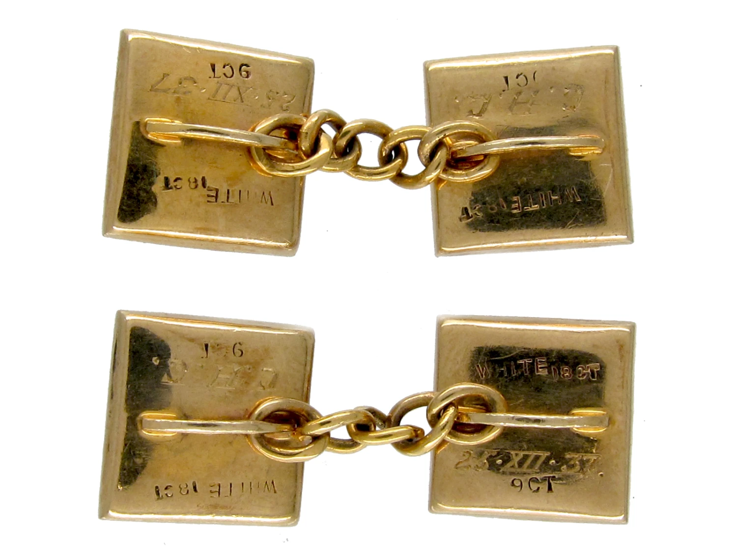 Art Deco Onyx & Pearl Gold Cufflinks 4 Art Deco Onyx & Pearl Gold Cufflinks - Image 2