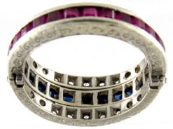 Diamond, Ruby & Sapphire Flip Over Ring -Antique Jewellery Company 14b1309546663 65