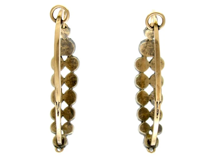 Rose-Cut Diamond Georgian Earrings 5 Rose-Cut Diamond Georgian Earrings - Image 3