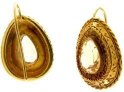 Citrine & Gold Etruscan Earrings -Antique Jewellery Company 14c1325183367 866