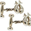 Silver Entwined Fish Cufflinks 1 Silver Entwined Fish Cufflinks -Antique Jewellery Company 150b