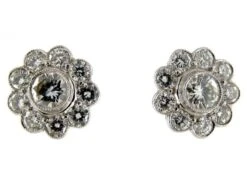Diamond Flowerhead Cluster Earstuds