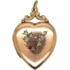 Edwardian 9ct Back & Front Heart Shaped Locket With Flower Motif Set With Paste 2 Edwardian 9ct Back & Front Heart Shaped Locket With Flower Motif Set With Paste -Antique Jewellery Company 1526041f dsc06907 scaled 1