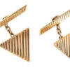 18ct Gold Triangular Cufflinks 1 18ct Gold Triangular Cufflinks -Antique Jewellery Company 152a