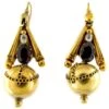 Victorian Garnet & Crystal 15ct Gold Drop Earrings 1 Victorian Garnet & Crystal 15ct Gold Drop Earrings -Antique Jewellery Company 155a1361898898 547