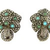 Theodor Fahrner Turquoise & Marcasite Silver Earrings 1 Theodor Fahrner Turquoise & Marcasite Silver Earrings -Antique Jewellery Company 158a1362573828 443