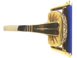 14ct Gold Lapis & Diamond Tablet Ring 15 14ct Gold Lapis & Diamond Tablet Ring -Antique Jewellery Company 15a479ed dsc00301 scaled 1