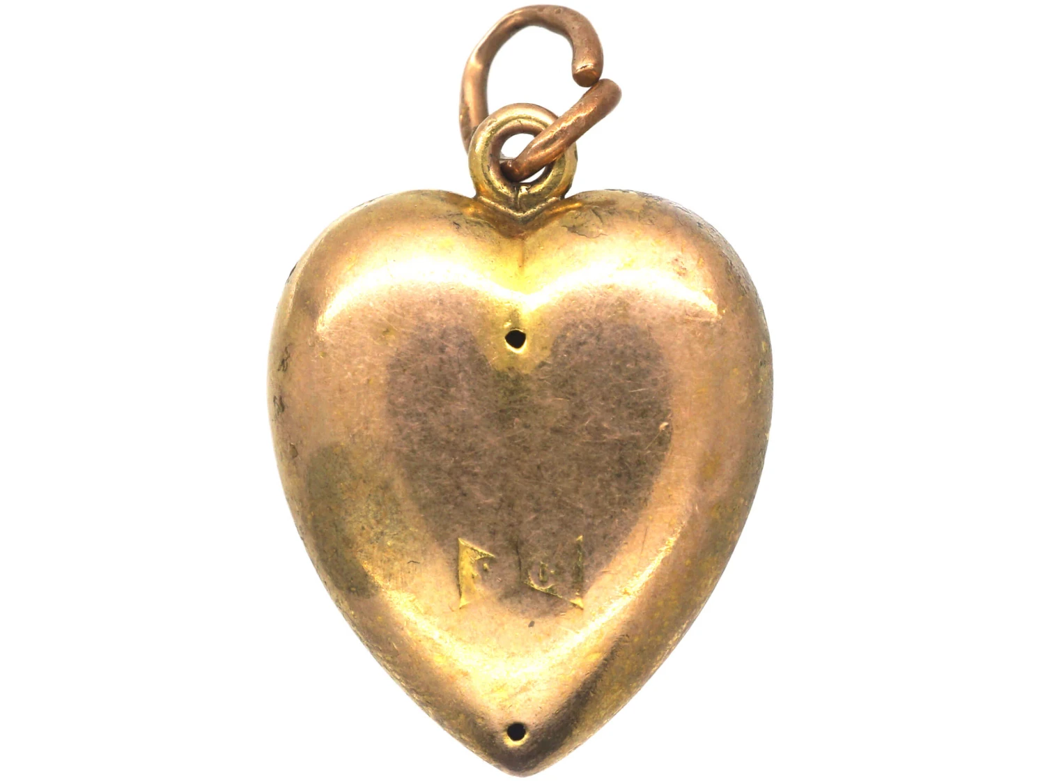 Edwardian Heart Shaped Pendant Set With Natural Split Pearls & Turquoise 5 Edwardian Heart Shaped Pendant Set With Natural Split Pearls & Turquoise - Image 3