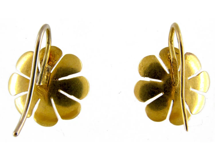Gold Daisy Victorian Earrings 4 Gold Daisy Victorian Earrings - Image 2