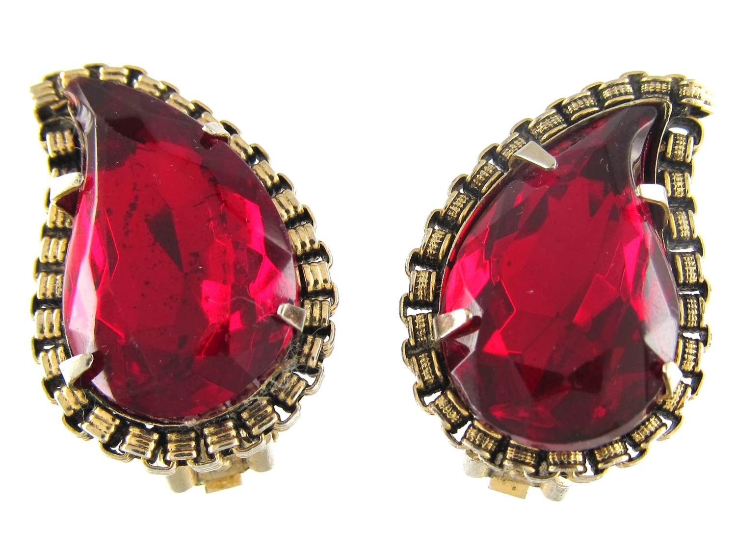 Vintage Paste Leaf Earrings 3 Vintage Paste Leaf Earrings