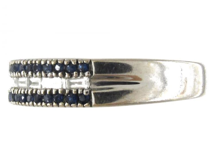 Sapphire & Diamond Half Eternity Ring 6 Sapphire & Diamond Half Eternity Ring - Image 4