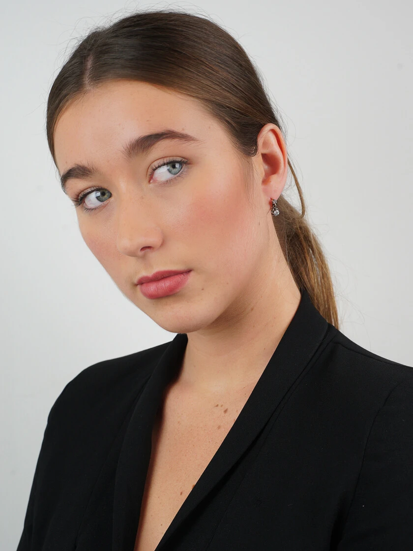 Early 20th Century 18ct Gold & Platinum, Two Stone Diamond Drop Dormeuse Earrings 5 Early 20th Century 18ct Gold & Platinum, Two Stone Diamond Drop Dormeuse Earrings - Image 3