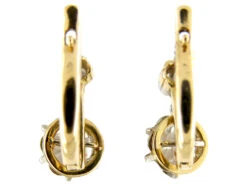 Two Stone Diamond Drop French Earrings 8 Two Stone Diamond Drop French Earrings -Antique Jewellery Company 167d