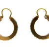 Turquoise & Pearl Gold Hoop Earrings 2 Turquoise & Pearl Gold Hoop Earrings -Antique Jewellery Company 16a1325184876 323