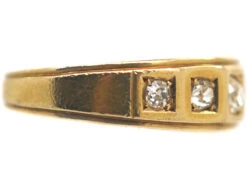 Victorian 18ct Gold Ring Set With Five Diamonds In Square Settings 13 Victorian 18ct Gold Ring Set With Five Diamonds In Square Settings -Antique Jewellery Company 17428c90 dsc03828 scaled 1