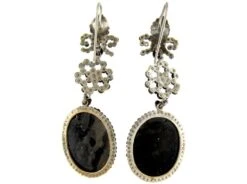 Georgian Cut Steel & Glass Cameo Earrings -Antique Jewellery Company 178b1367192239 31