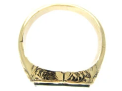 Shield Shaped Gold & Bloodstone Signet Ring 13 Shield Shaped Gold & Bloodstone Signet Ring -Antique Jewellery Company 17b