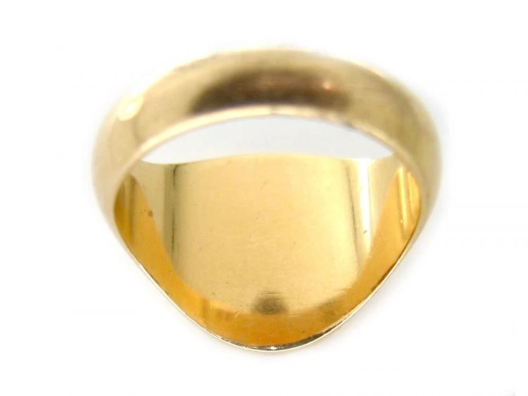 18ct Gold Crested Signet Ring 4 18ct Gold Crested Signet Ring - Image 2
