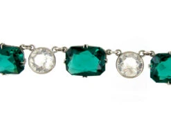 Green & White Paste Silver Necklace -Antique Jewellery Company 17b1309465428 405