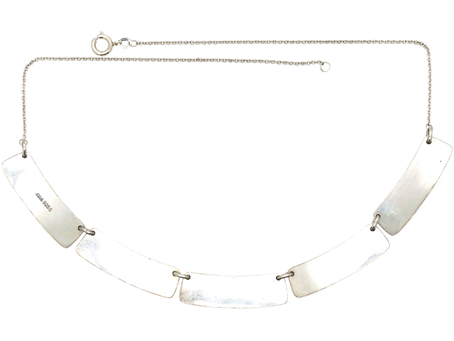 Silver & Red Enamel Necklace By Albert Scharning 5 Silver & Red Enamel Necklace By Albert Scharning - Image 3