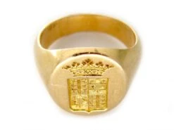 18ct Gold Crested Signet Ring 7 18ct Gold Crested Signet Ring -Antique Jewellery Company 17c1254255157 145