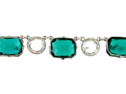 Green & White Paste Silver Necklace -Antique Jewellery Company 17c1309465428 268