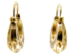 Engraved Boat Shaped Gold Victorian Earrings -Antique Jewellery Company 17c1325184918 64