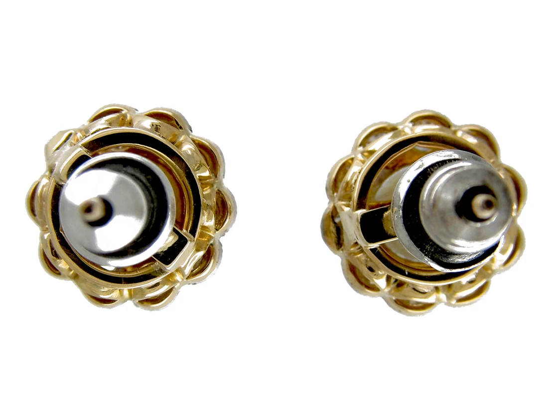 Diamond & Natural Pearl Earrings 5 Diamond & Natural Pearl Earrings - Image 3