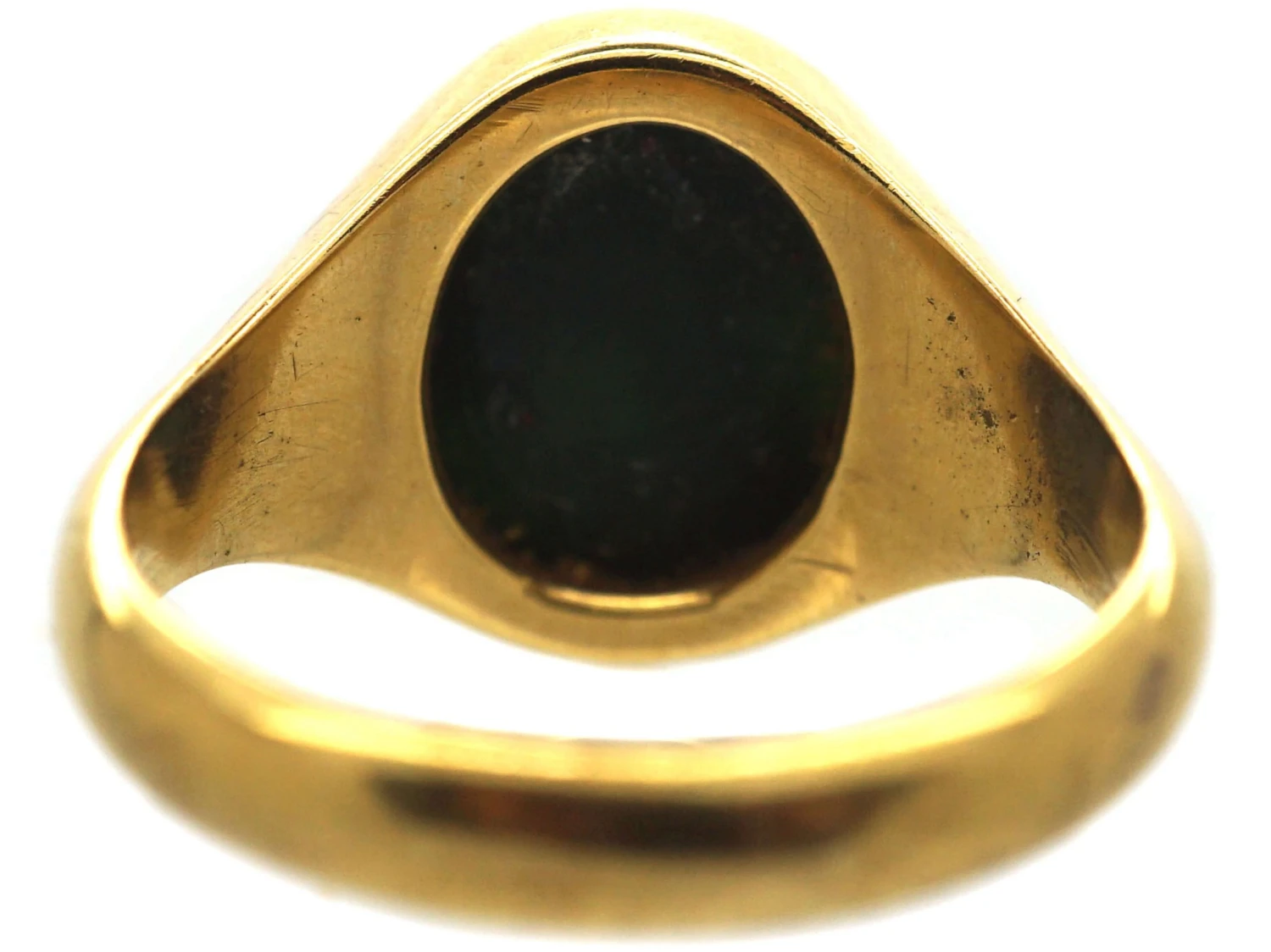 18ct Gold Signet Ring Set With A Bloodstone 6 18ct Gold Signet Ring Set With A Bloodstone - Image 4