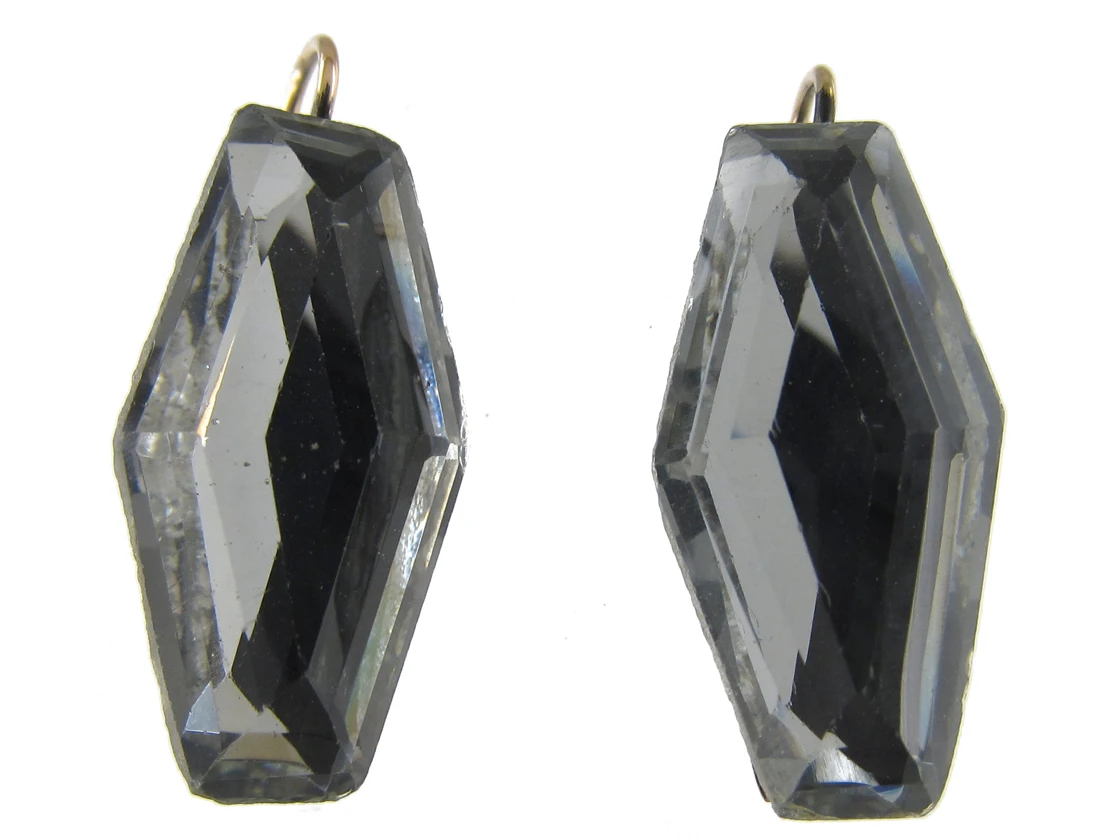 Georgian Vauxhall Glass Earrings 3 Georgian Vauxhall Glass Earrings
