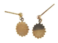 9ct Gold Victorian Diamond Set Earrings -Antique Jewellery Company 188c