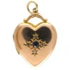 Edwardian 9ct Gold Sapphire & Diamond Heart Locket 2 Edwardian 9ct Gold Sapphire & Diamond Heart Locket -Antique Jewellery Company 18a1335268842 171
