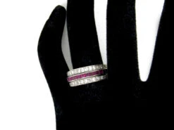 Diamond, Ruby & Sapphire Flip Over Ring -Antique Jewellery Company 18c