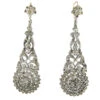Long Drop Silver & Paste Edwardian Earrings 2 Long Drop Silver & Paste Edwardian Earrings -Antique Jewellery Company 192a