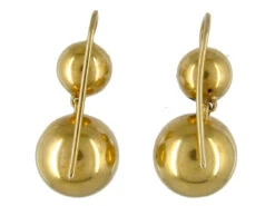 Victorian Ball & Star 18ct Gold Drop Earrings 7 Victorian Ball & Star 18ct Gold Drop Earrings -Antique Jewellery Company 193c