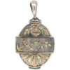 Victorian Silver & Two Colour Gold Overlay Flowers Locket
